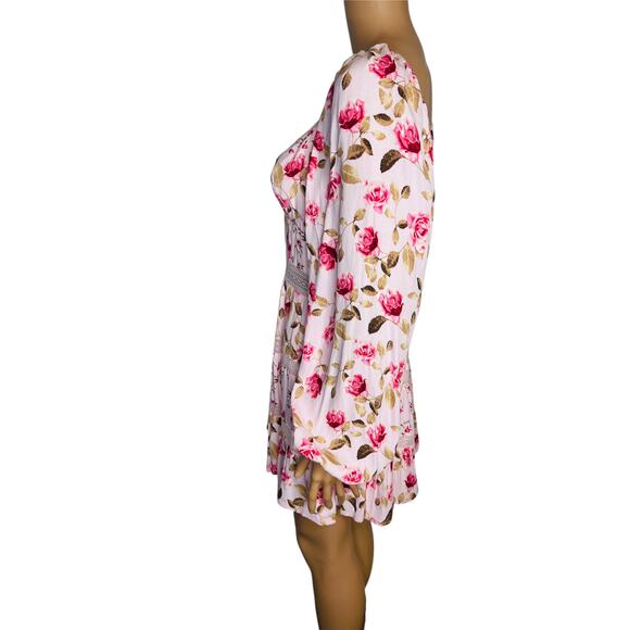 Altar’d State Kate Floral Mini Dress size XL bustier corset bodice cottagecore - Picture 4 of 9